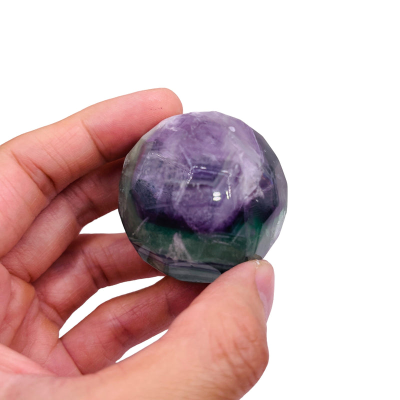 Fluorite Sphere Faceted