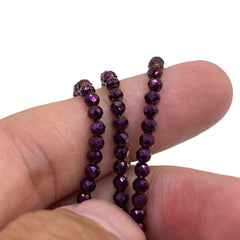 2mm Thunder Polish Round Cut Purple Light