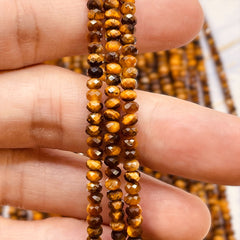 4x3mm Roundel Cut Tiger Eye