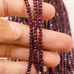 4x3mm Roundel Cut Garnet