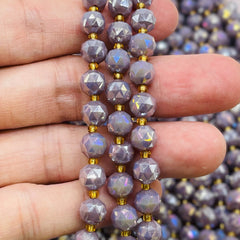 8mm Starcut Round Lavender Jade AB