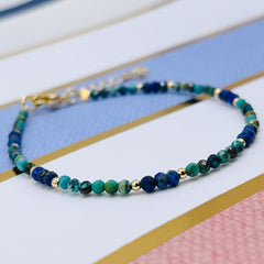 Turquoise with Lapis Lazuli Elegant Finished Bracelet