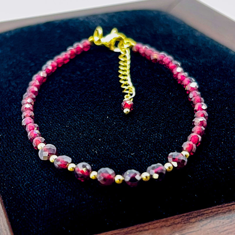 Garnet Elegant Finished Bracelet