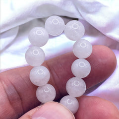 6mm Round White Jade