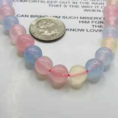 8mm Round Iced Dyed Jade