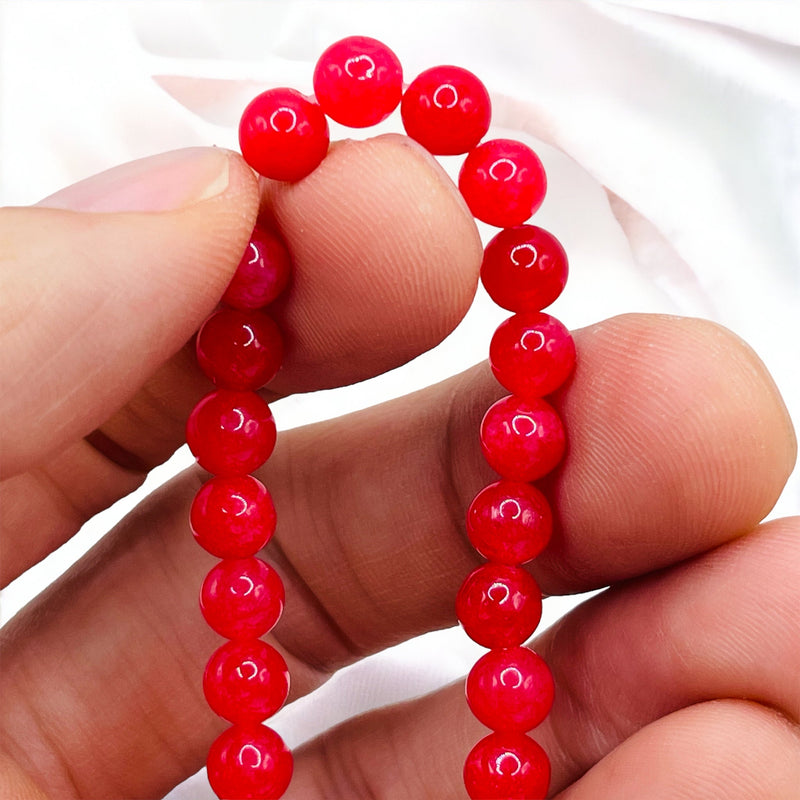 6mm Round Dyed Jade