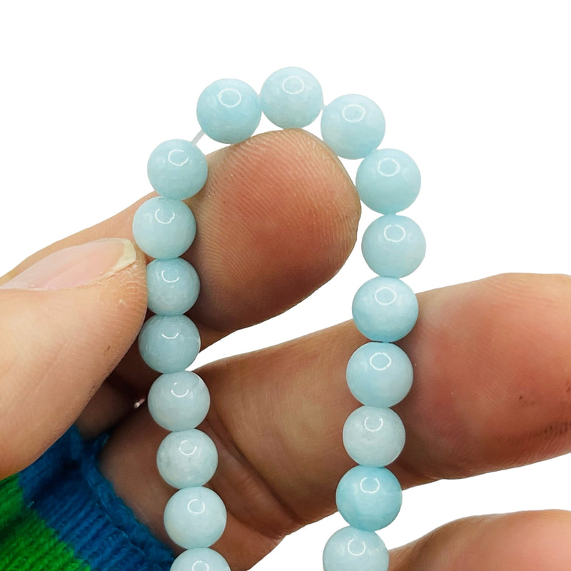 6mm Round Dyed Jade