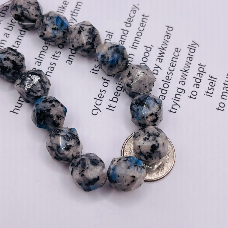 12mm Star Cut Blue Berry Jasper