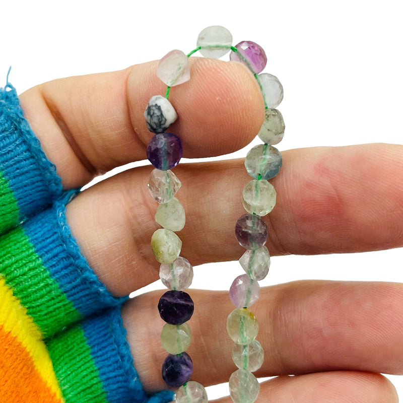 6mm Tear Drop Side Drilled Fluorite