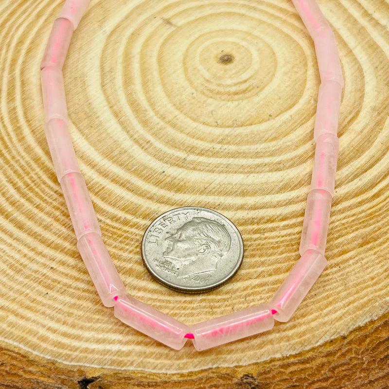 13x4mm Round Tube Pink