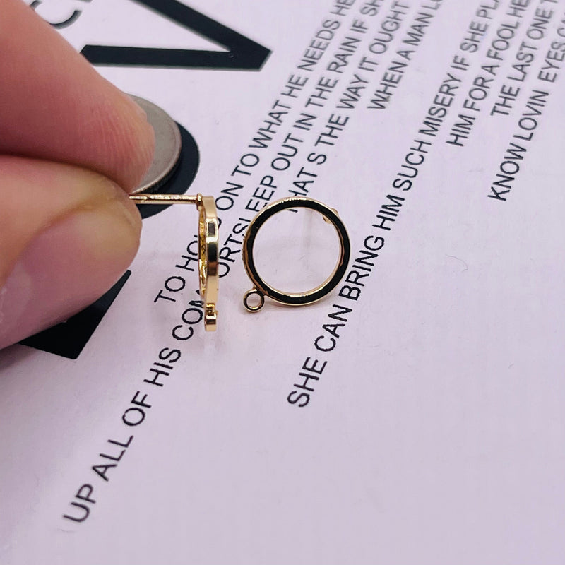 12mm Designer Earring 18K Gold Plated