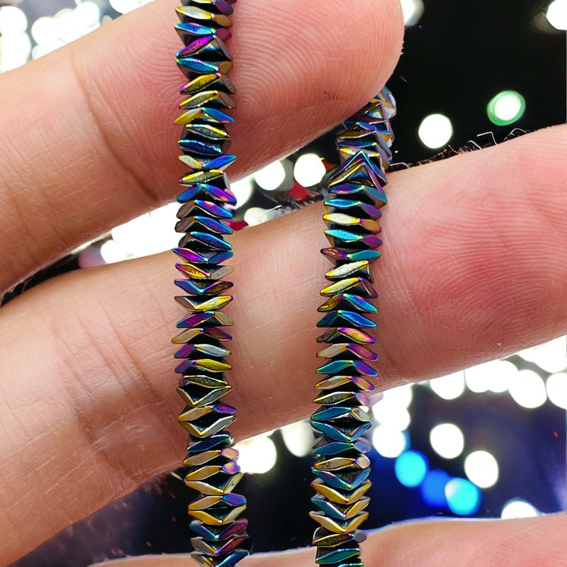 4x1mm Disc Hematite Rainbow