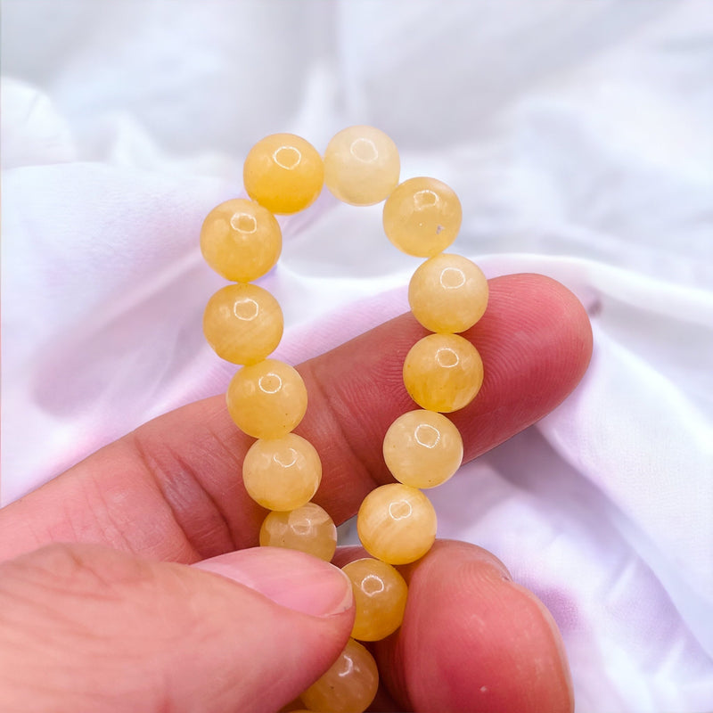 8mm Round Yellow Jade