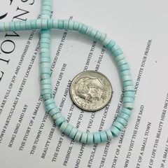 4x2mm Disc Turquoise Dyed Sleeping Beauty and Stabilized