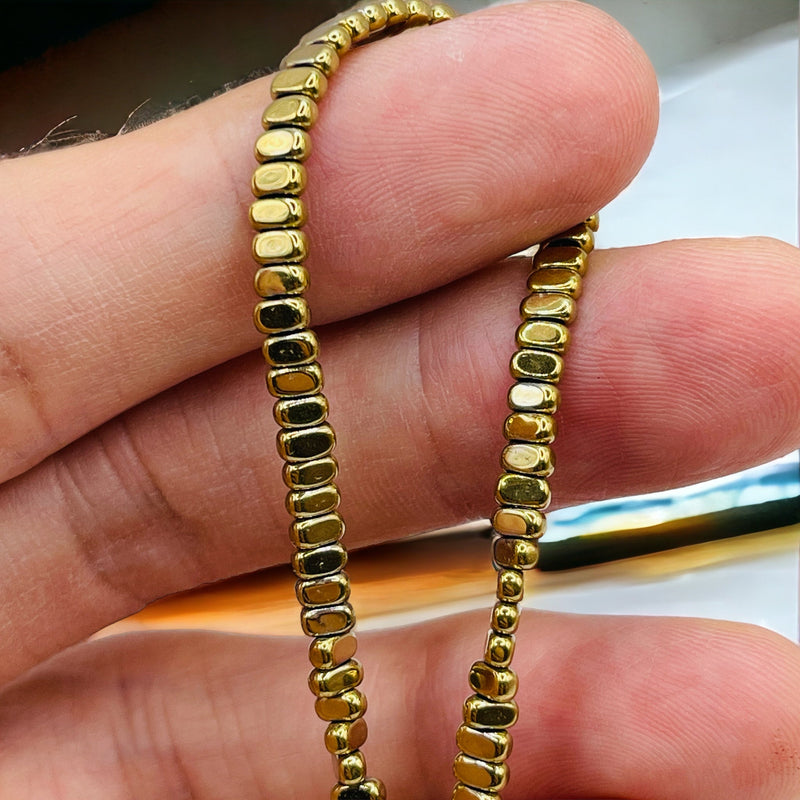 4x2mm Oval Hematite Gold