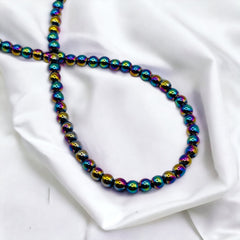 3mm Round Hematite Rainbow