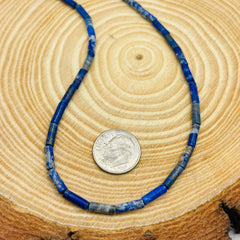 10x3mm Round Tube Lapis Lazuli