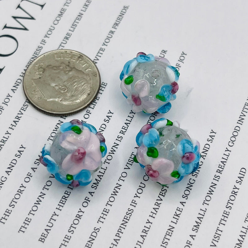 12mm Round Lampwork Handmade