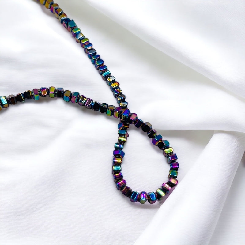 2mm Lantern Hematite Rainbow