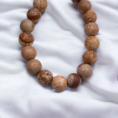 8mm Round Picture Jasper