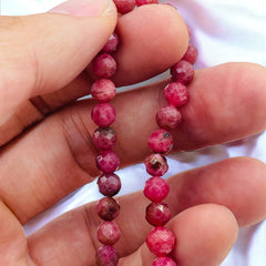 6mm Round Cut Rhodonite