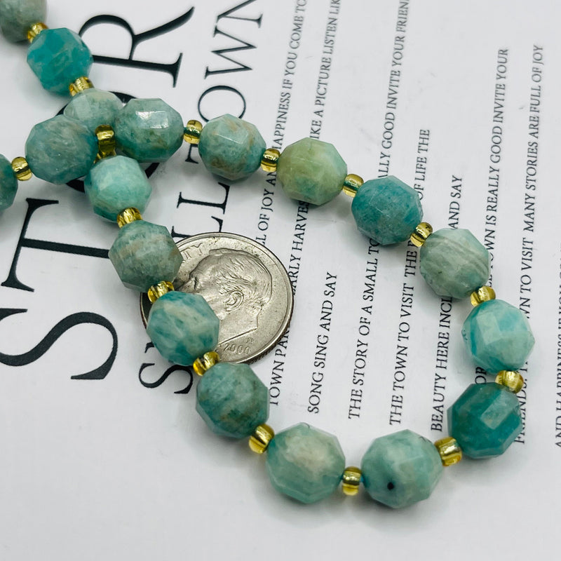 8mm Lantern Cut Amazonite