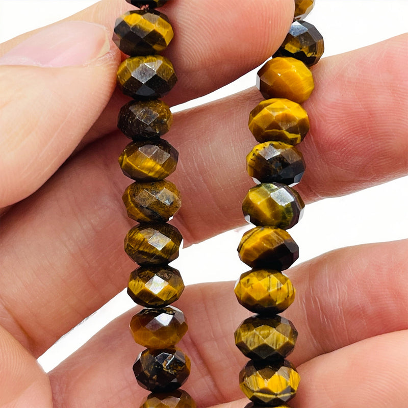 8x6mm Roundel Cut Tiger Eye