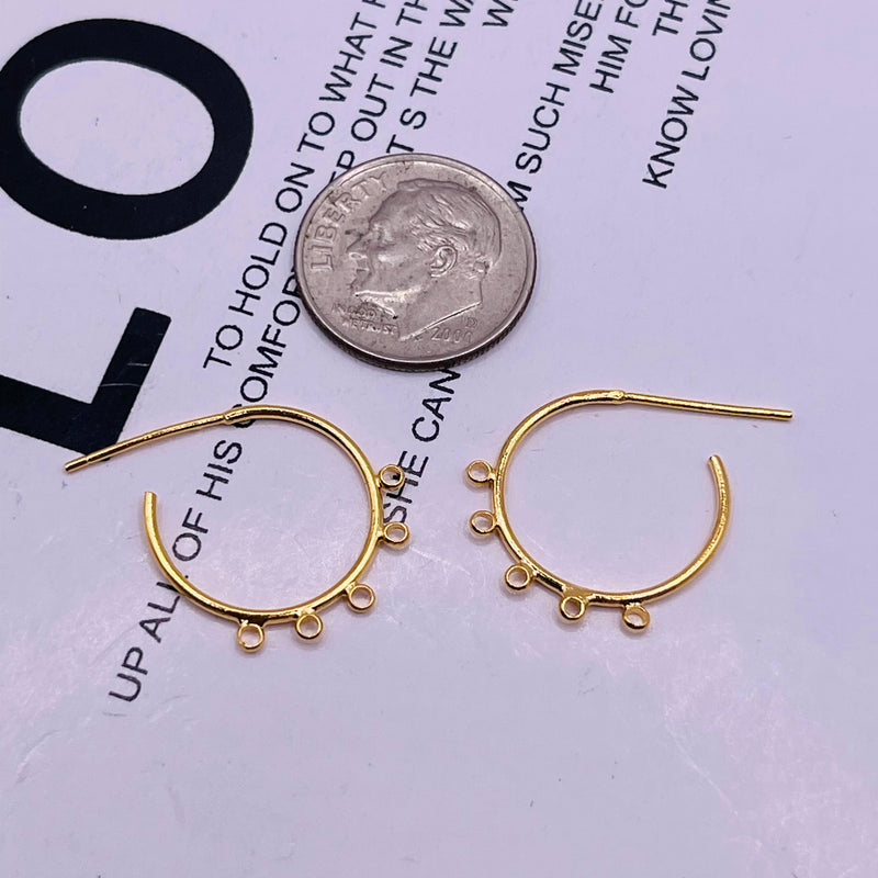 18mm Designer Earring 18K Gold Plated