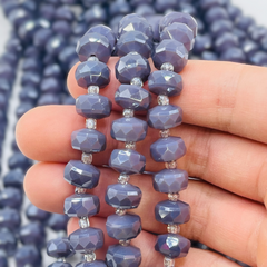 10x6mm Cylinder Cut Dark Purple Jade