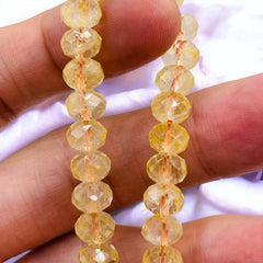 6x4mm Roundel Cut Citrine