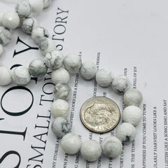 8mm Round Cut Howlite