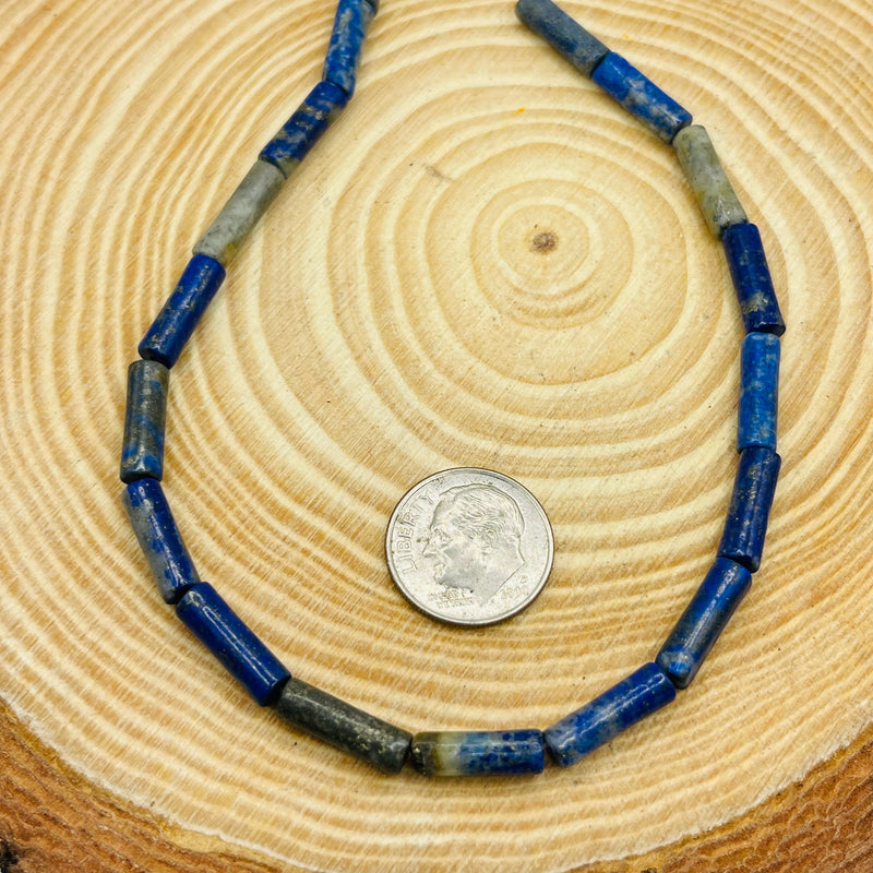 13x4mm Round Tube Lapis Lazuli