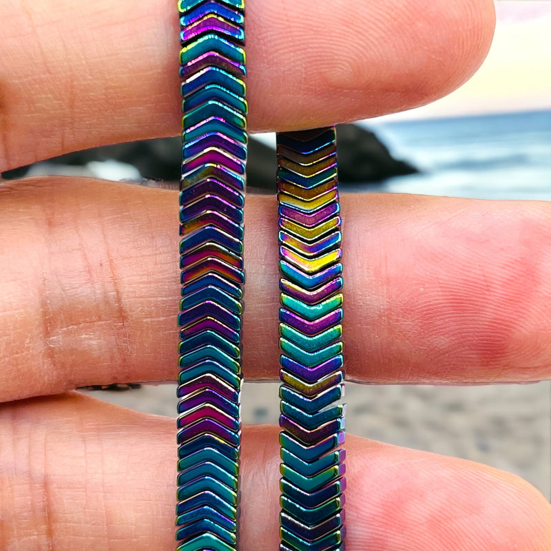 6x1mm Arrow Hematite Rainbow