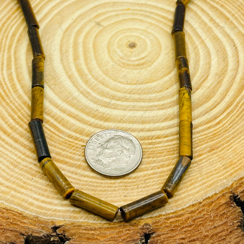 13x4mm Round Tube Tiger Eye