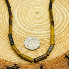 13x4mm Round Tube Tiger Eye