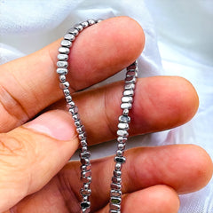 4x2mm Oval Hematite Rhodium