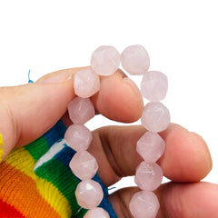 10mm Star Cut Rose Quartz