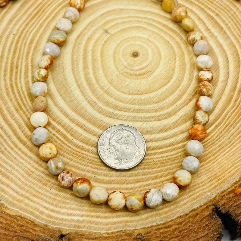 6mm Flat Coin Cut Agate