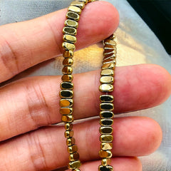 6x3mm Oval Hematite Gold