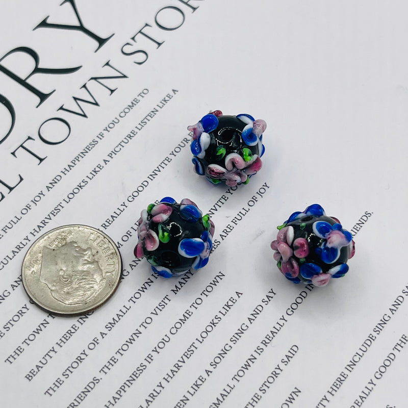 12mm Round Lampwork Handmade