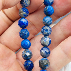 8mm Round Cut Lapis Lazuli