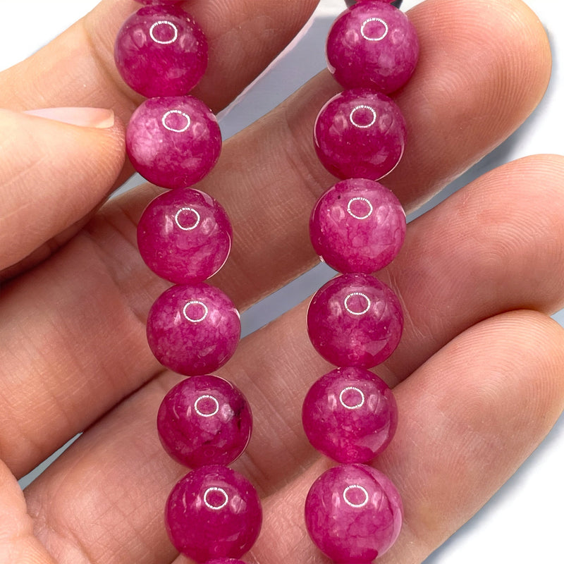 10mm Round Dyed Jade