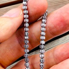 4mm Star Hematite Rhodium