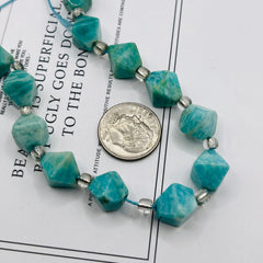 Amazonite Bicone Cut 10mm