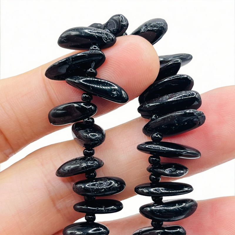 8 to 16mm Chip Black Tourmaline