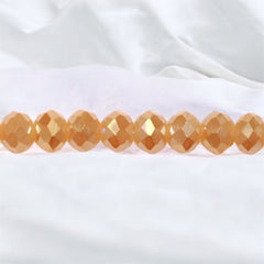 4mm Thunder Polish Glass Crystal Roundel Cut Gold Plated Jade