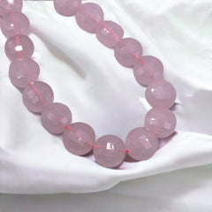 10mm Coin Cut Rose Quartz