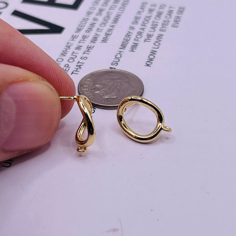 14mm Designer Earring 18K Gold Plated