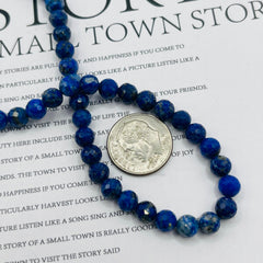 6mm Round Cut Lapis Lazuli