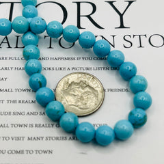 6mm Round Turquoise Dyed and Stabilized